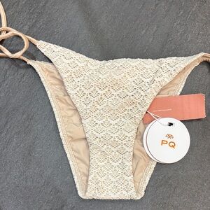 PQ Swim Cream Lace Bikini Bottom